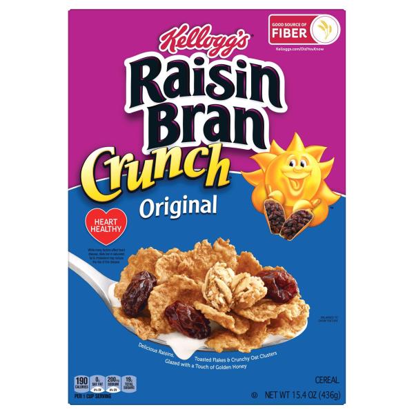 RAISIN BRAN Cereal Kellogg's Raisin Bran Crunch Breakfast Cereal ...