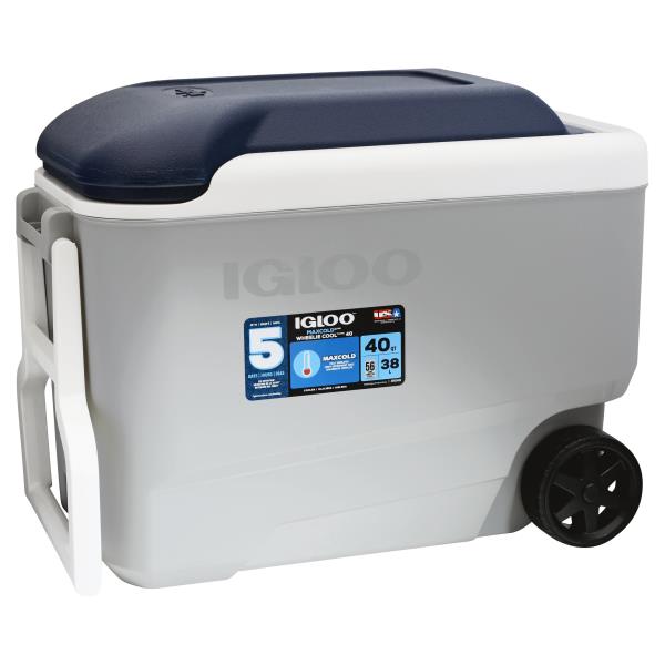 igloo quart maxcold cooler blue navy 40 qt