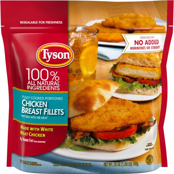 TYSON Fully Cooked Portioned Chicken Breast Fillets (Frozen) : Publix.com