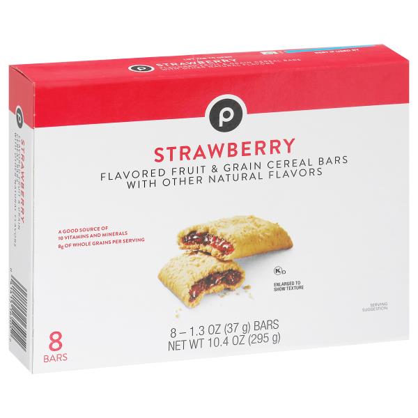 strawberry fruit and grain cereal bar