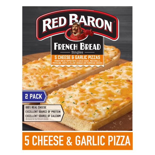 Red Baron French Bread, 5 Cheese & Garlic Pizzas, Singles | Publix ...