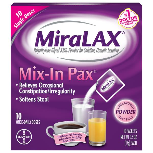 MiraLax Laxative, Osmotic, Powder, Unflavored, NeatPax photo relating to Miralax Coupon Printable called MiraLax Laxative, Osmotic, Powder, Unflavored, NeatPax