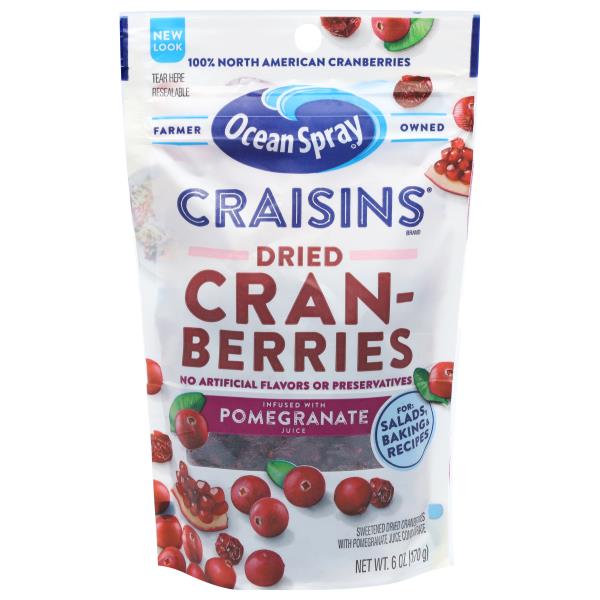 Ocean Spray Craisins Cranberries, Pomegranate, Dried | Publix Super Markets