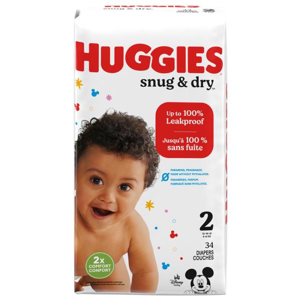 Huggies Snug Dry Diapers Size 2 12 18 Lb Disney