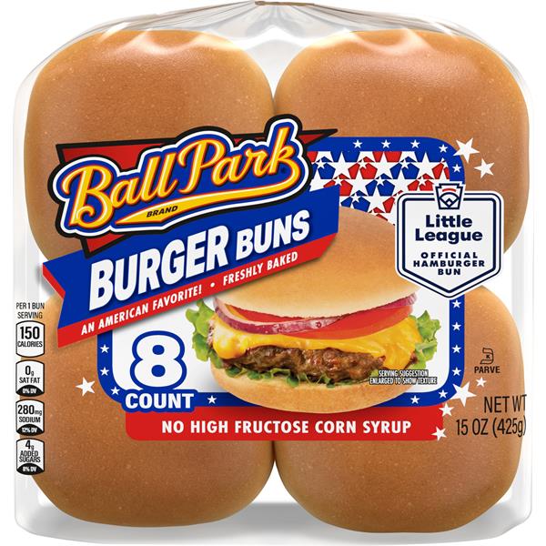 Ball Park Hamburger Buns, PreSliced