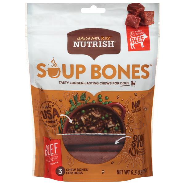 Rachael Ray Nutrish Soup Bones Chew Bones, for Dogs, Beef 