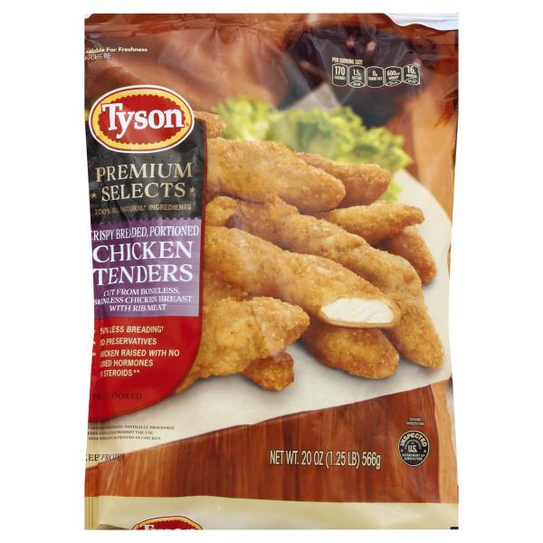 Tyson Premium Selects Crispy Breaded Portioned Chicken Tenders Frozen