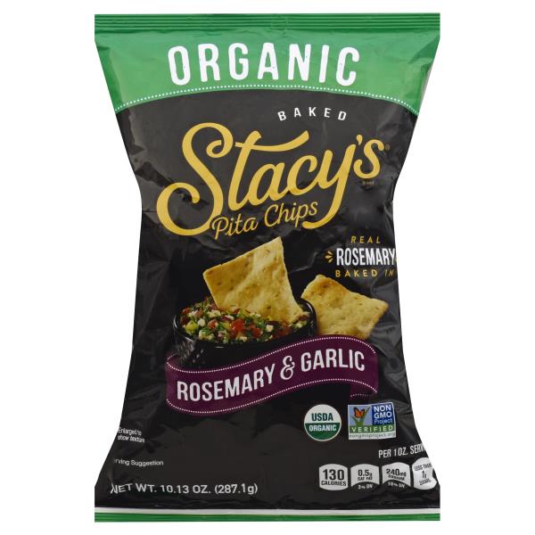 Stacys Pita Chips Organic Baked Rosemary And Garlic