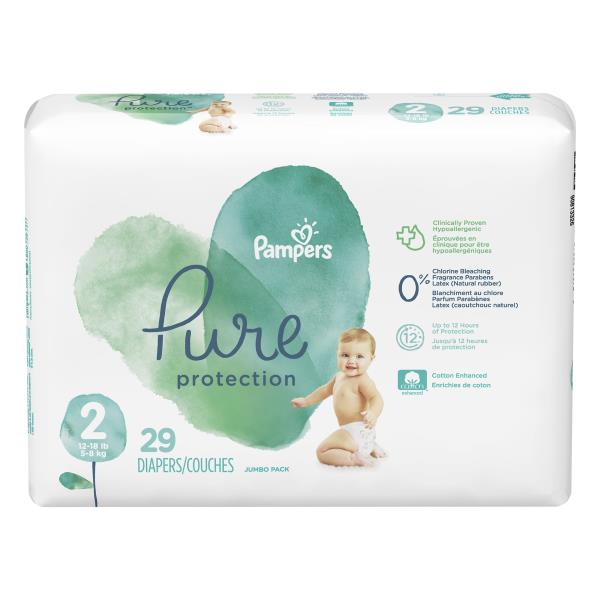 pampers pure protection diapers size 2