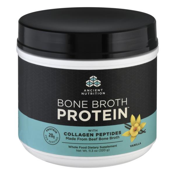 Ancient Nutrition Bone Broth Protein with Collagen Peptides, Vanilla