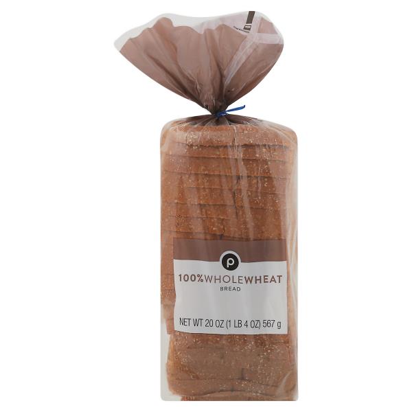 Publix Bread, Wheat, 100 Whole