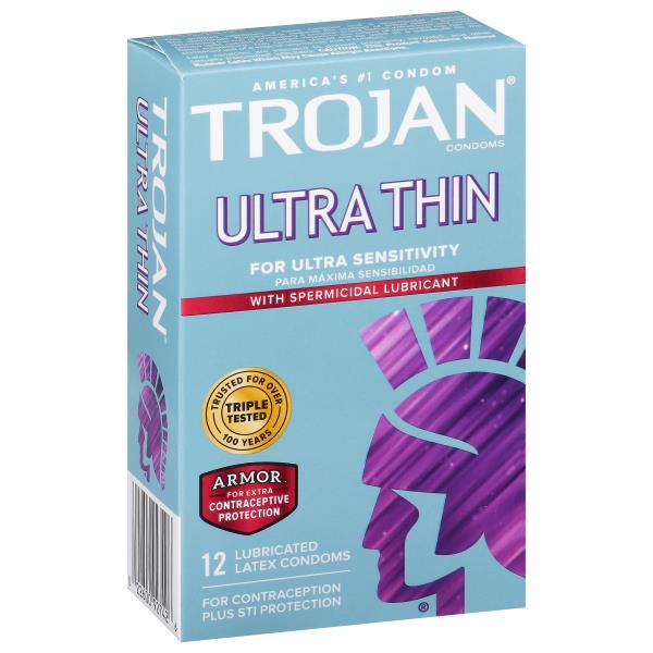 Trojan Condoms with Spermicidal Lubricant, Ultra Thin Publix Super Markets