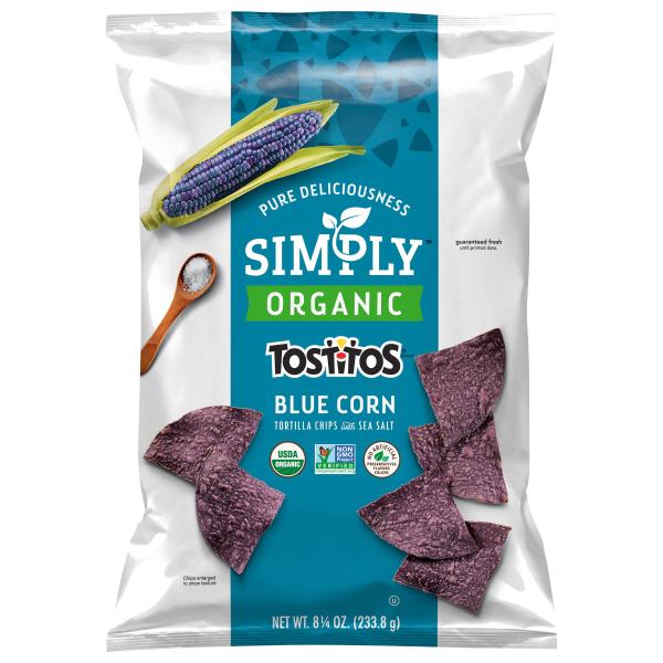 Simply Organic Tortilla Chips with Sea Salt, Blue Corn | Publix Super ...