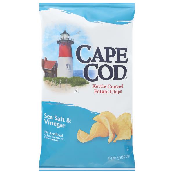 Cape Cod Potato Chips, Sea Salt & Vinegar, Kettle Cooked | Publix Super ...