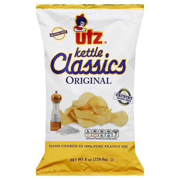 Utz Kettle Classics Potato Chips, Crunchy, Original : Publix.com