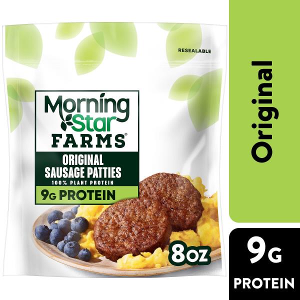 MorningStar Farms Sausage Patties, Veggie, Breakfast, Original : Publix.com