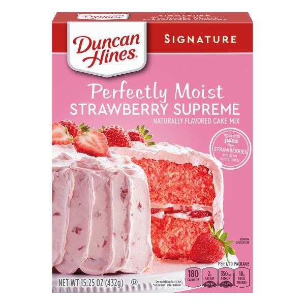 Duncan Hines Signature Signature Perfectly Moist Strawberry Supreme ...