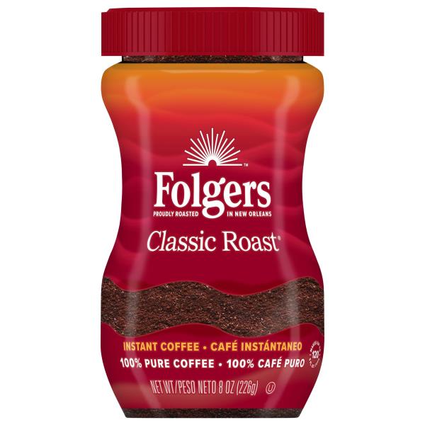 Folgers Coffee, Classic Roast, Instant Crystals | Publix Super Markets