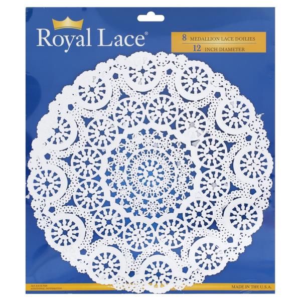 Royal Medallion Lace Round Paper Doilies 6 Inch Pack of 28 B23003 for sale online 