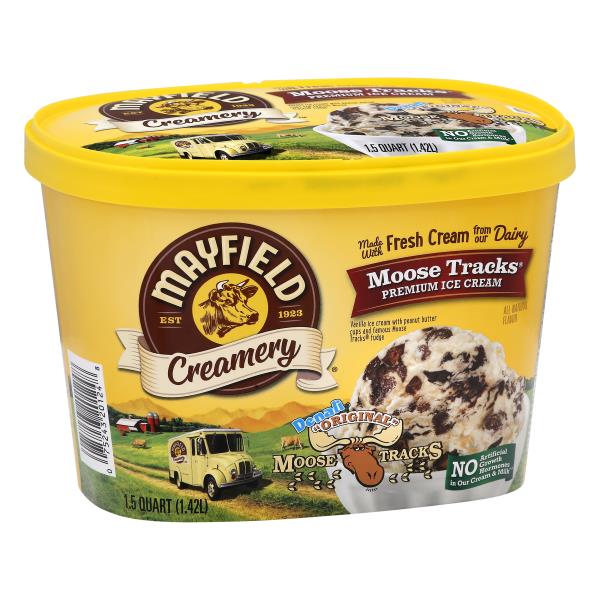 Mayfield Creamery Ice Cream Premium Moose Tracks