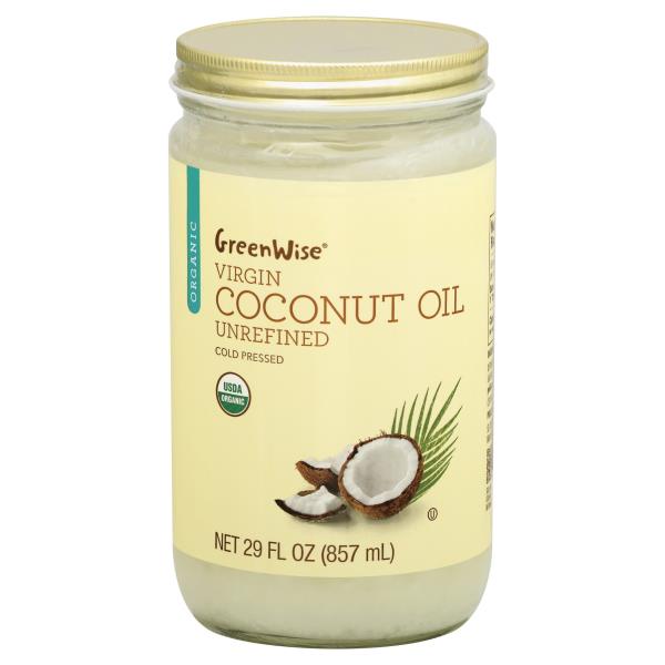 GreenWise Coconut Oil, Organic, Virgin, Unrefined - Spoonful.