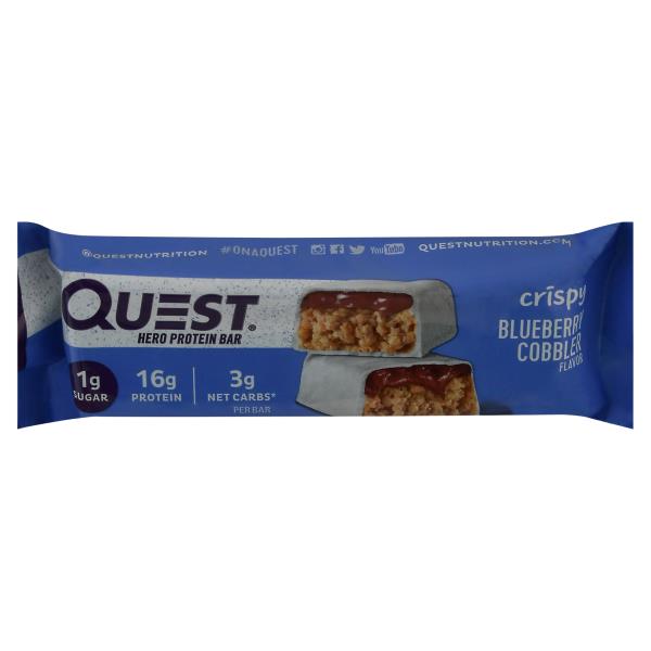 Quest Hero Protein Bar, Blueberry Cobbler Flavor, Crispy | Publix Super ...