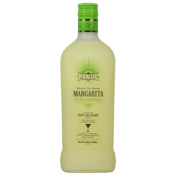 premade margarita in glass bottle