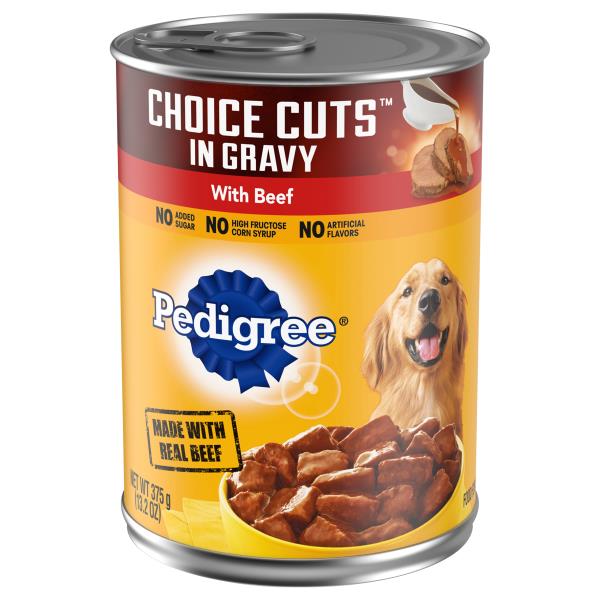 pedigree dog food calories per can