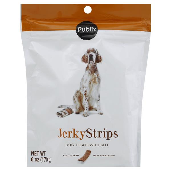 Publix Dog Treats, with Beef, Jerky Strips Publix Super Markets
