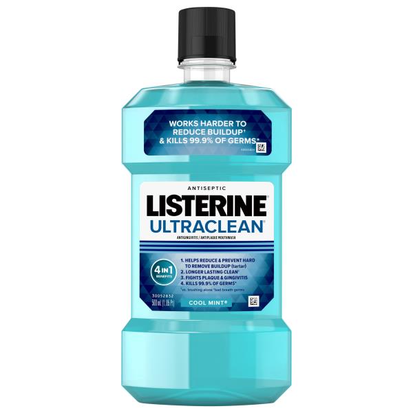 Listerine Ultraclean Mouthwash, Antiseptic, Cool Mint | Publix Super ...