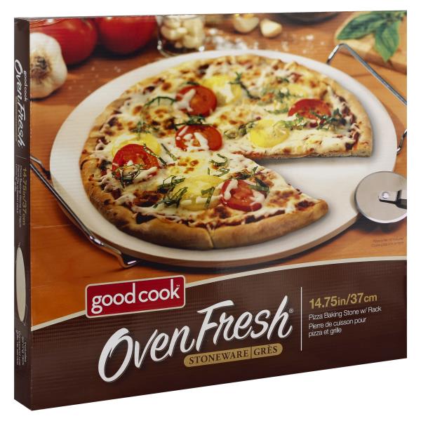 Good Cook Oven Fresh Stoneware Pizza Baking Stone, with Rack ... Good Cook Oven Fresh Stoneware Pizza Baking Stone, with Rack ...